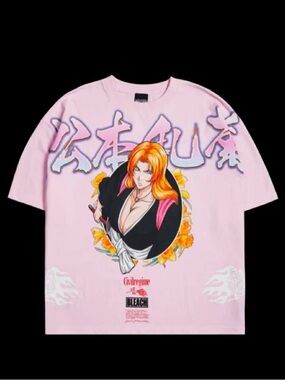 Civil Regime x Bleach "Rangiku's Chaos" 199X Oversized Tee -  baby pink - MEDIUM
